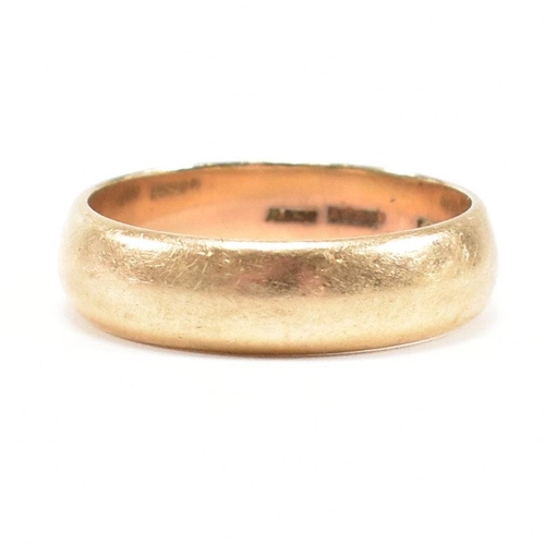 465 - A hallmarked 9ct gold band ring. Hallmarked London. Sponsors mark ACC – Albion. Total weight 6.4g. S... 