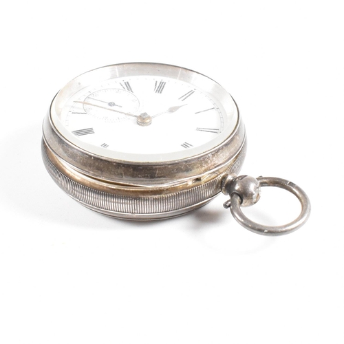 468 - 19th century Victorian  HJ Norris of Coventry open faced pocket watch. Silver London hallmarked case... 