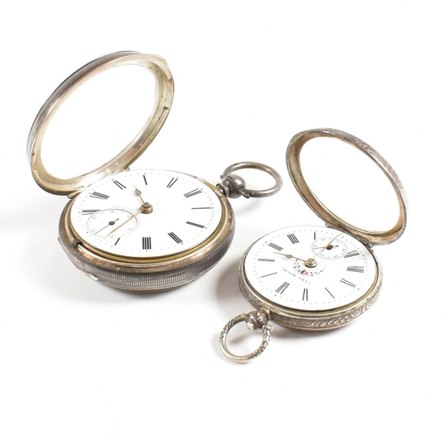 468 - 19th century Victorian  HJ Norris of Coventry open faced pocket watch. Silver London hallmarked case... 