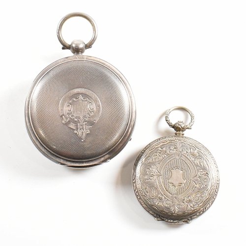 468 - 19th century Victorian  HJ Norris of Coventry open faced pocket watch. Silver London hallmarked case... 