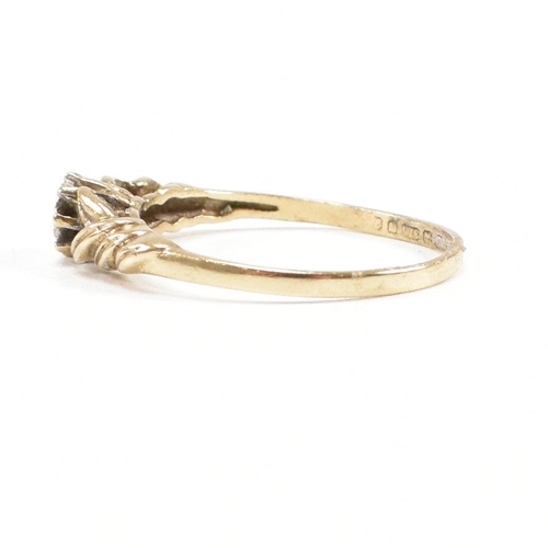 491 - A hallmarked 9ct gold and diamond solitaire ring. Weight 1.2g. Size O. All weights, measurements and... 