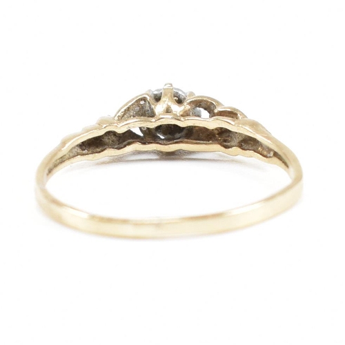 491 - A hallmarked 9ct gold and diamond solitaire ring. Weight 1.2g. Size O. All weights, measurements and... 