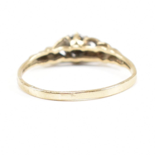 491 - A hallmarked 9ct gold and diamond solitaire ring. Weight 1.2g. Size O. All weights, measurements and... 