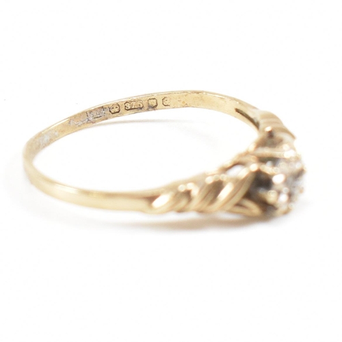 491 - A hallmarked 9ct gold and diamond solitaire ring. Weight 1.2g. Size O. All weights, measurements and... 