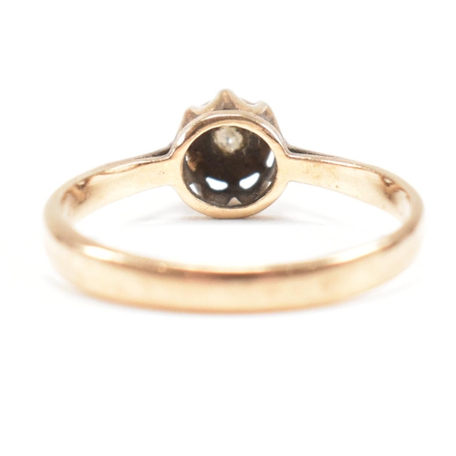 96 - A hallmarked 9ct gold and diamond solitaire ring. Hallmarked Birmingham, 1976. Weight 1.9g. Size O.5... 