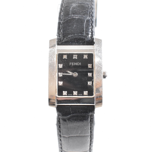 99 - Vintage Fendi Orologi wrist watch. The watch having a sapphire case set with single cut diamond hour... 