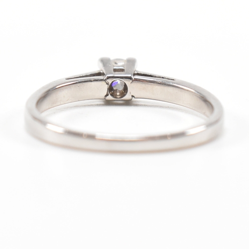 170 - A hallmarked 9ct white gold and diamond solitaire ring.  Estimated diamond weight 0.25ct.  Weight ap... 