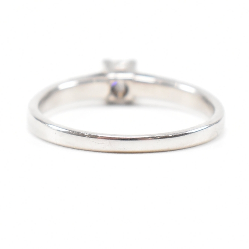 170 - A hallmarked 9ct white gold and diamond solitaire ring.  Estimated diamond weight 0.25ct.  Weight ap... 