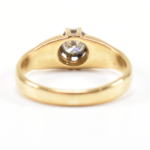 493 - A hallmarked 18ct gold and diamond solitaire ring.  Hallmarked London 1964. Weight approx 5.8g. Esti... 