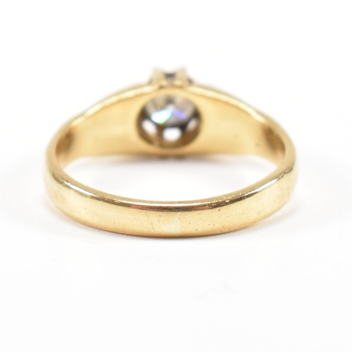 493 - A hallmarked 18ct gold and diamond solitaire ring.  Hallmarked London 1964. Weight approx 5.8g. Esti... 