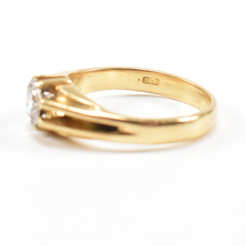 493 - A hallmarked 18ct gold and diamond solitaire ring.  Hallmarked London 1964. Weight approx 5.8g. Esti... 