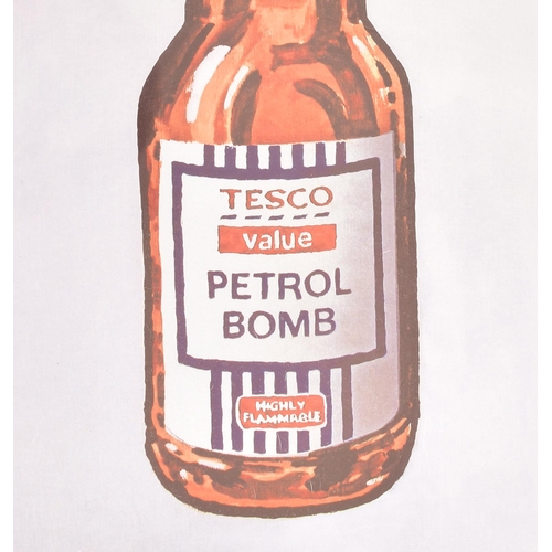 12 - Banksy (British, b.1973) 
 Petrol bomb - 2011
 Lithograph printed in colors on thin woven paper
 Lim... 