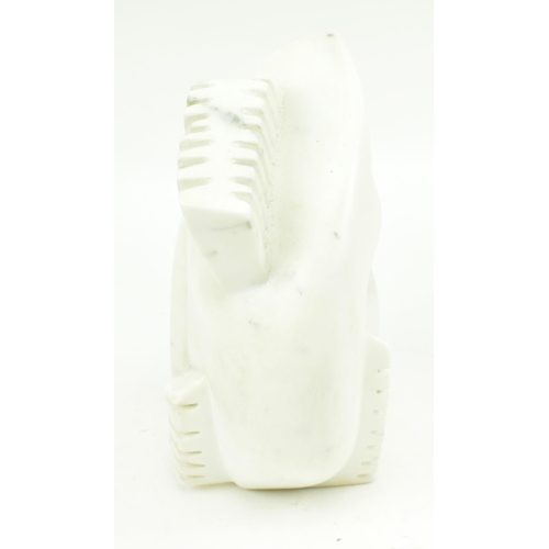 125 - Darren Yeadon (b. 1970) 
  White marble Fish
 Marble Sculpture 
 Signed 
 24 x 21cm (9.5