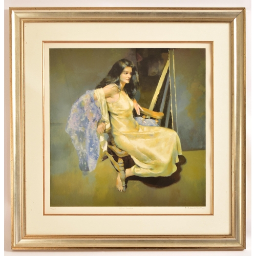 144 - Robert Lenkiewicz (British, 1941-2002)
 Esther seated 
 Lithograph in colours on woven paper
 Signed... 