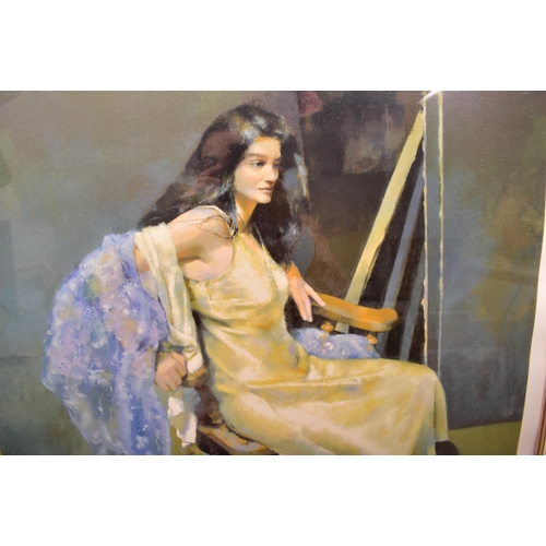 144 - Robert Lenkiewicz (British, 1941-2002)
 Esther seated 
 Lithograph in colours on woven paper
 Signed... 