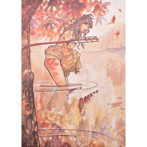 151 - Milo Manara (Italian, b. 1945)
  Indian Summer
 Colourprint on paper
 Signed bottom right by the art... 