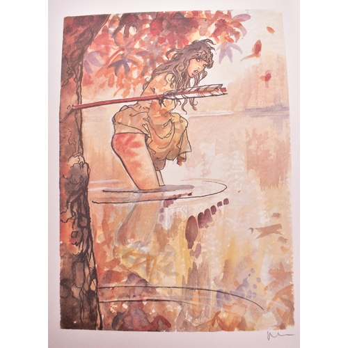 151 - Milo Manara (Italian, b. 1945)
  Indian Summer
 Colourprint on paper
 Signed bottom right by the art... 