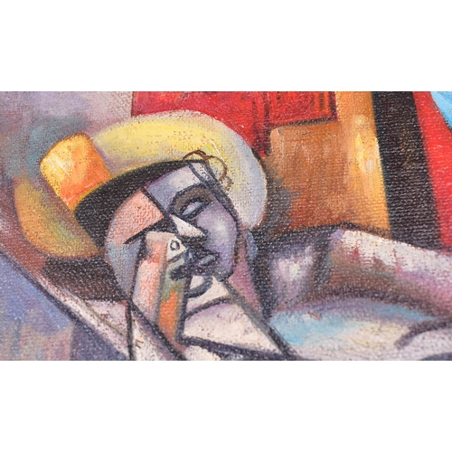 17 - Albert Gleizes (France, 1881-1952)
  Man In a Hammock
 Oil on board
 Signed bottom right
 Framed
 29... 