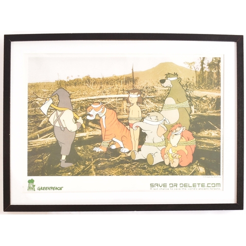 182 - Banksy (British, b 1973) 
 Save and Delete Greenpeace poster
 Printed on recycle paper
 41 x 58cm (1... 