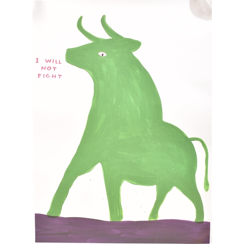 202 - David Shrigley (British, b. 1968)
 Untitled (I WILL NOT FIGHT) - One of the Four Animal series , 201... 