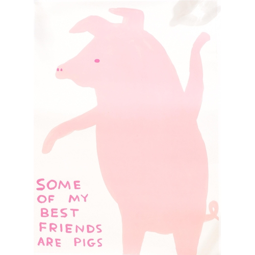 205 - David Shrigley (British, b. 1968)
 Untitled (SOME OF MY BEST FRIENDS ARE PIGS) - One of the Four Ani... 