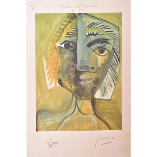 22 - Pablo Picasso (Spain, 1881 - 1973) 
 Man of a head (Tete d'homme) - 1971 
 XII Proof print on paper
... 