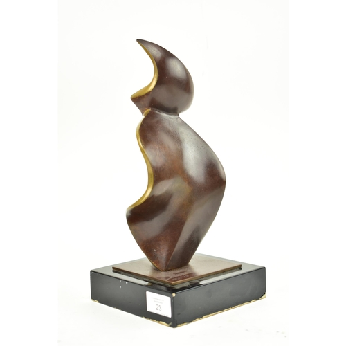 23 - Dawn Warr (British b 1938)
 Wind Blown 
 Bronze Sculpture
 Limited edition 1 of 6 pieces
 Signed D.W... 