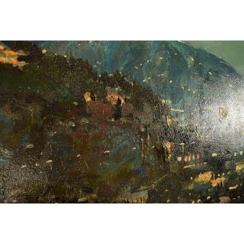 4 - Mario Sanzone (Italian, b. 1946)
 Positano
 Oil on canvas
 Signed and titled by the artist
 Unframed... 