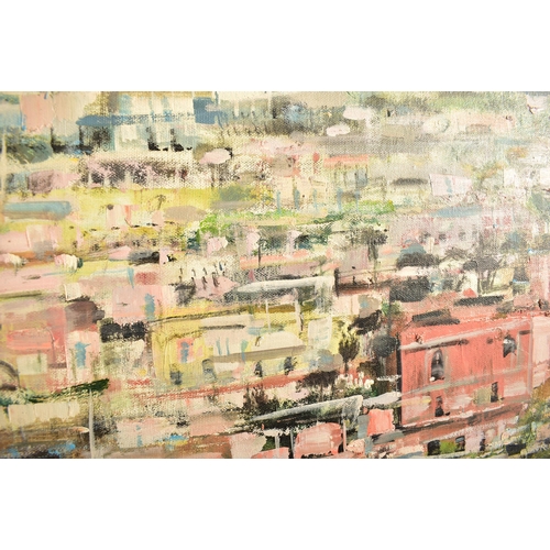 48 - Mario Sanzone (Italian, b. 1946)
 Positano - 2008
 Oil on canvas
 Signed, titled and dated by the ar... 