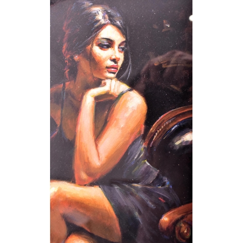 6 - Fabian Perez (Argentina, b. 1967)
 Untitled, Lady with glass
 Print on paper
 Signed & number in pen... 