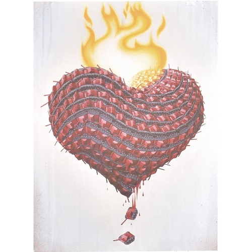 71 - Andy Council (British, b. 1974)
 Sacred Heart
 Print on paper
 Limited edition 4 / 30
 Signed & numb... 