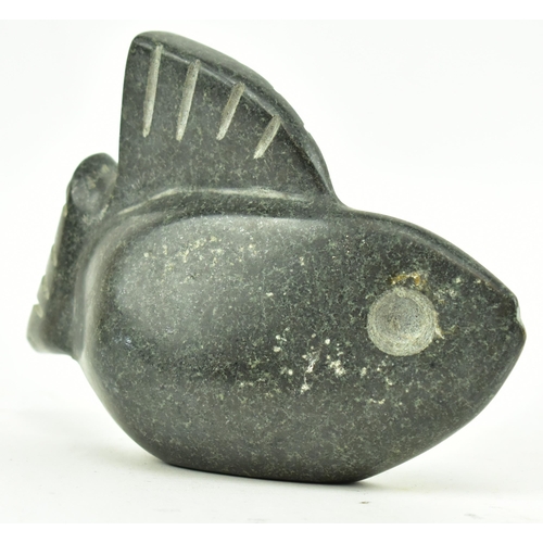 8 - Darren Yeadon (b. 1970) 
  Preseli Bluestone Fish
 Preseli hand carved stone sculpture 
 Unsigned 
 ... 