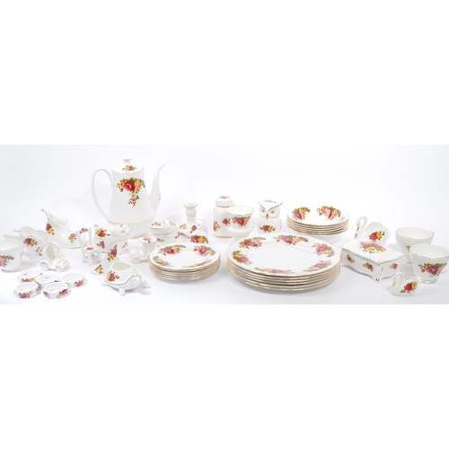 89 - Cottage Rose - mid 20th century fine bone china porcelain tea service set in the Cottage Rose Patter... 