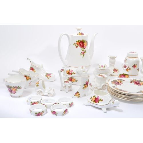 89 - Cottage Rose - mid 20th century fine bone china porcelain tea service set in the Cottage Rose Patter... 
