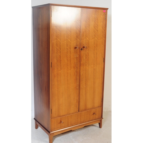 558 - Alfred Cox for AC Furniture - A mid 20th century walnut gentleman's wardrobe / stand alone closet. O... 