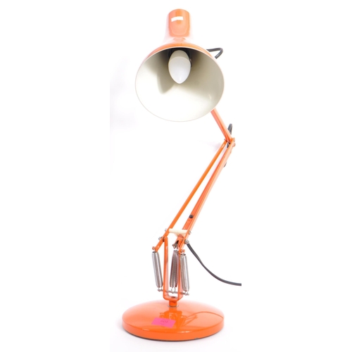 604 - Anglepoise -  Model 90 - A 20th century Industrial Model 90 orange anglepoise table lamp having coni... 