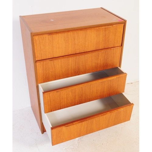 610 - Steens Furniture - An original retro mid 20th century circa 1960s teak wood chest of drawers. Of rec... 