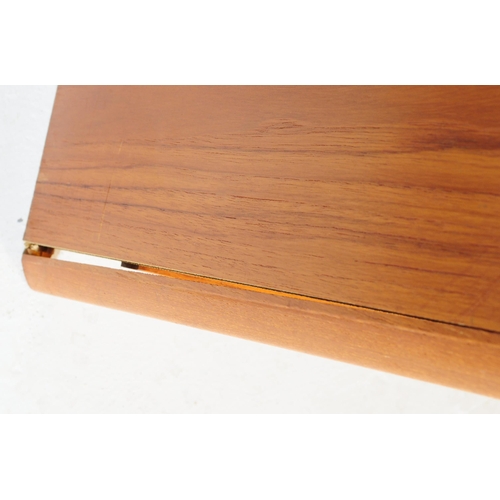 616 - Danish Modern Design - Mid 20th century teak Danish sideboard credenza. Rectangular form with a para... 