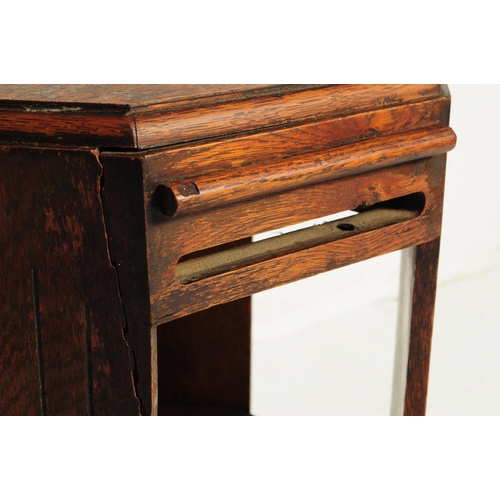 636 - Two mid 20th century Art Deco style oak side tables. To include an example with octagonal top with r... 