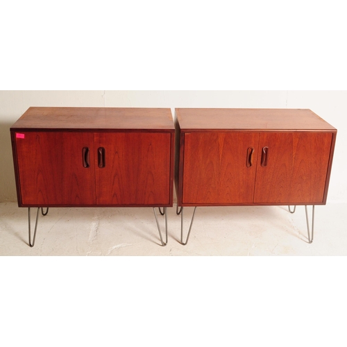 640 - G Plan - A pair of mid 20th century retro circa 1960s teak G-Plan cabinets. Each having twin doors w... 