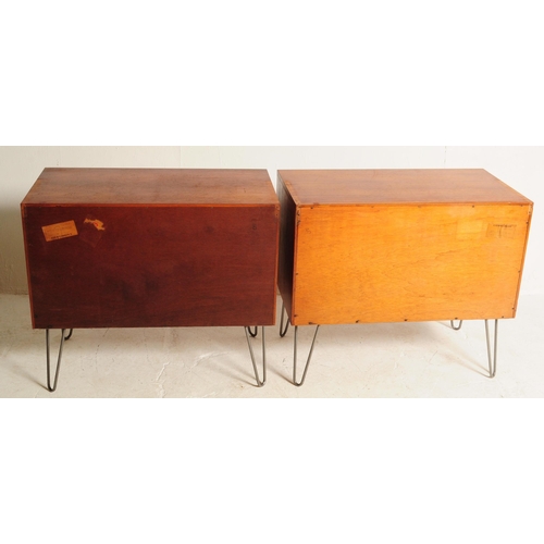 640 - G Plan - A pair of mid 20th century retro circa 1960s teak G-Plan cabinets. Each having twin doors w... 