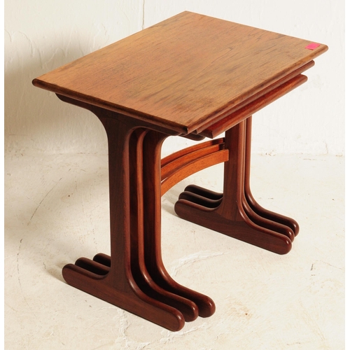 643 - G Plan - A retro mid 20th century circa 1960s teak G-Plan nest of tables. The nest having rectangula... 