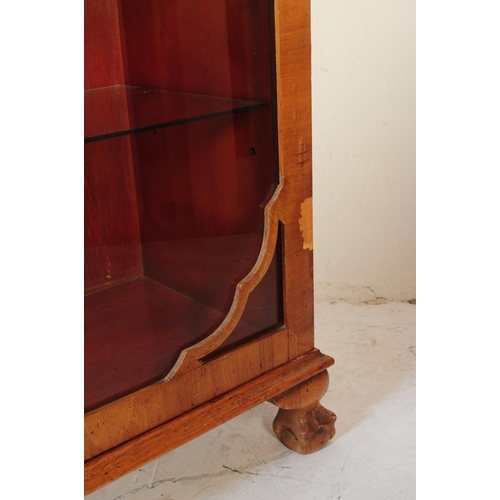 647 - A 20th century 1930's Art Deco walnut China display cabinet. The cabinet, of walnut construction hav... 