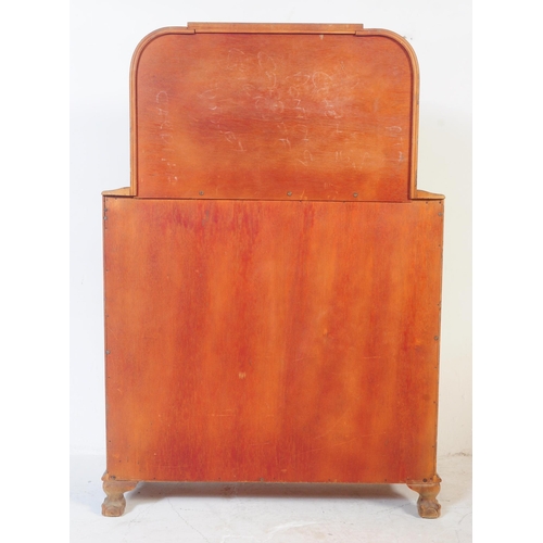 647 - A 20th century 1930's Art Deco walnut China display cabinet. The cabinet, of walnut construction hav... 