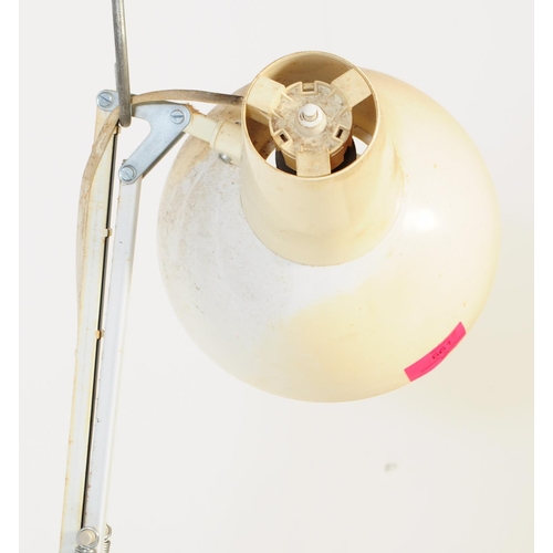 661 - A mid-century industrial Anglepoise bracket mounted desk lamp with pendant shade in white colourway.... 