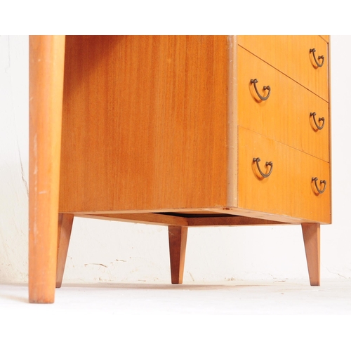 662 - A mid-century, circa 1970’s teak wood pedestal desk with open kneehole flanked by bank of drawers.  ... 