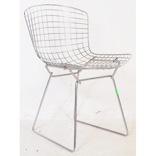 671 - After Harry Bertoia - Barstool - A  contemporary polished stainless steel wire diamond bar stool . T... 