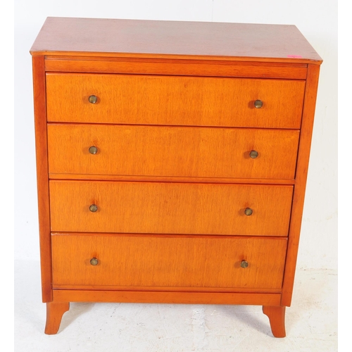 684 - British Modern Design - A mid 20th century circa 1960s teak chest of drawers in the manner of Gordon... 
