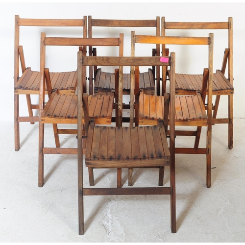 690 - Air Ministry - A set of six mid 20th century circa 1950s Air Ministry war dept folding station chair... 
