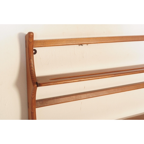 746 - Ercol - Model 268 - A retro vintage mid 20th century 1960s elm two tier hanging plate rack / display... 